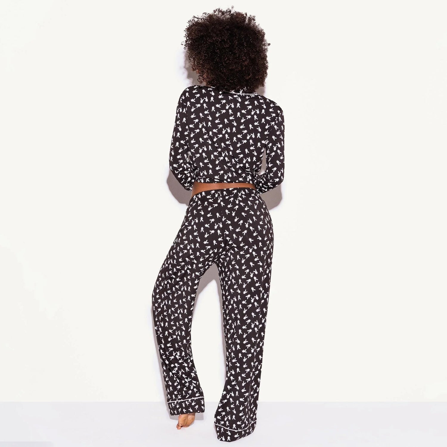 Playboy Slumber Bunny Pigiama Nero Modal