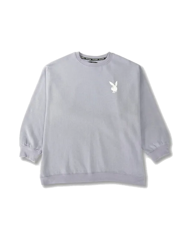 Playboy Masthead felpa girocollo lavanda vestibilità comoda