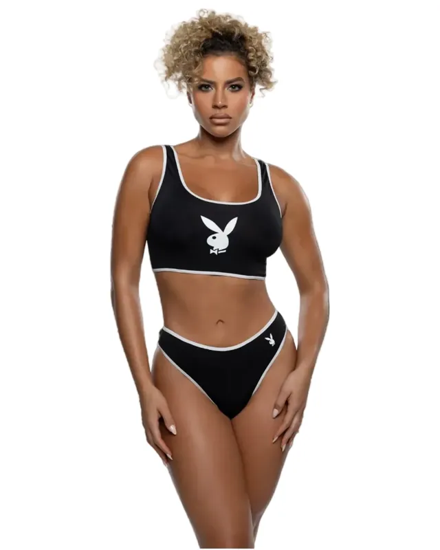 Playboy Sporty Bunny 2-Piece set lounge nero sportivo