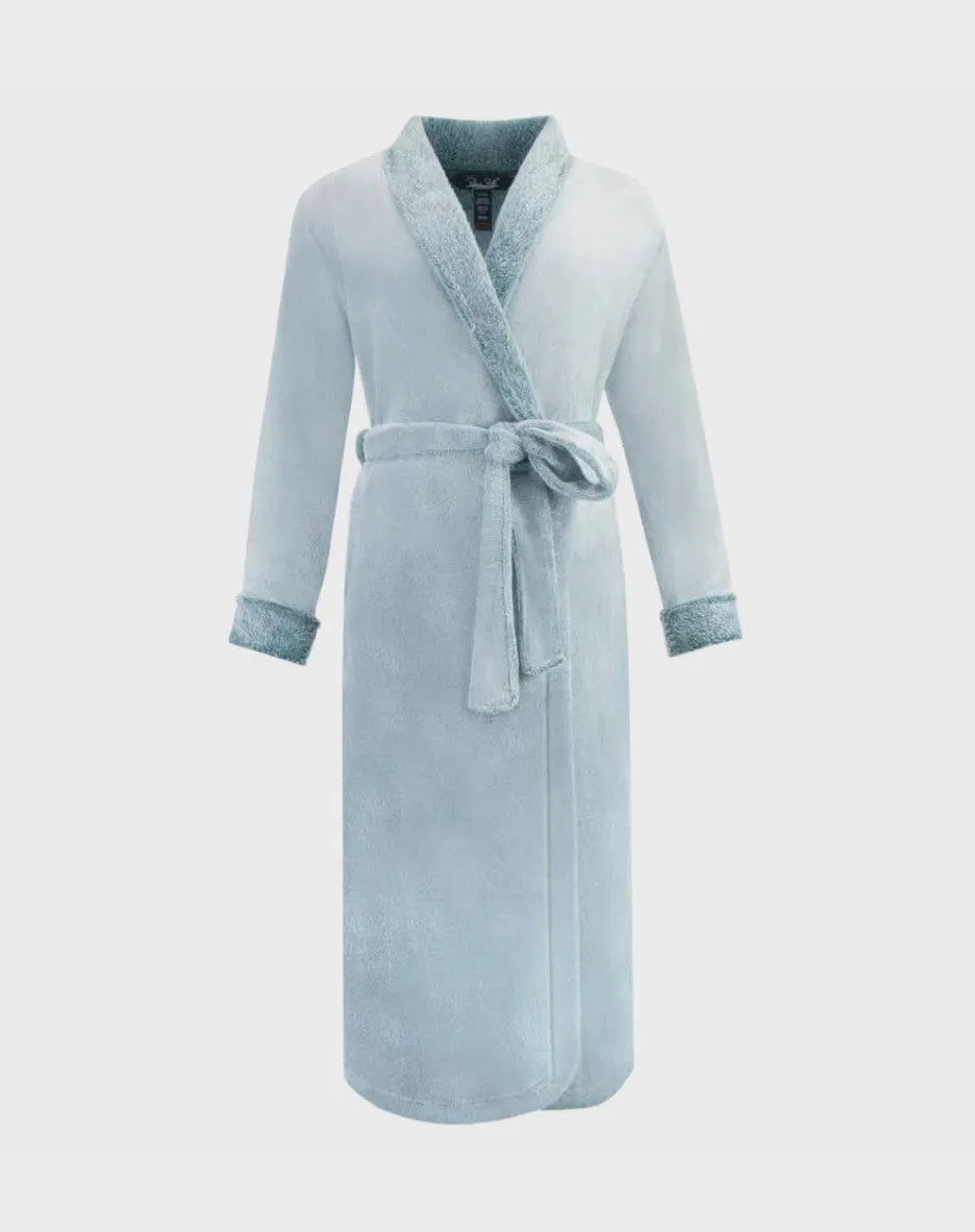 René Rofé Fleece Vestaglia Pile M Grigia Lunga Calda