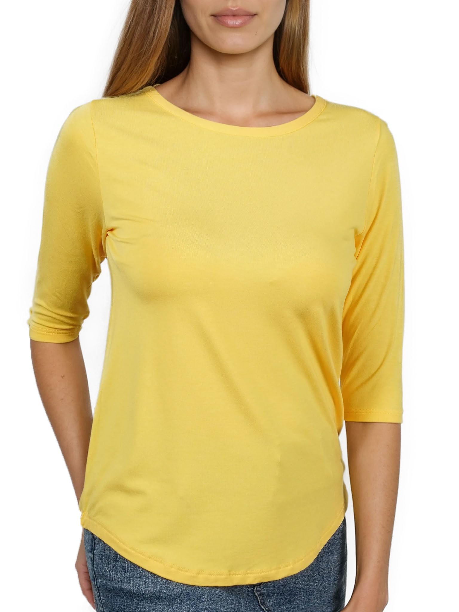 Egi 2133 maglia donna bianco L-XL viscosa 3/4