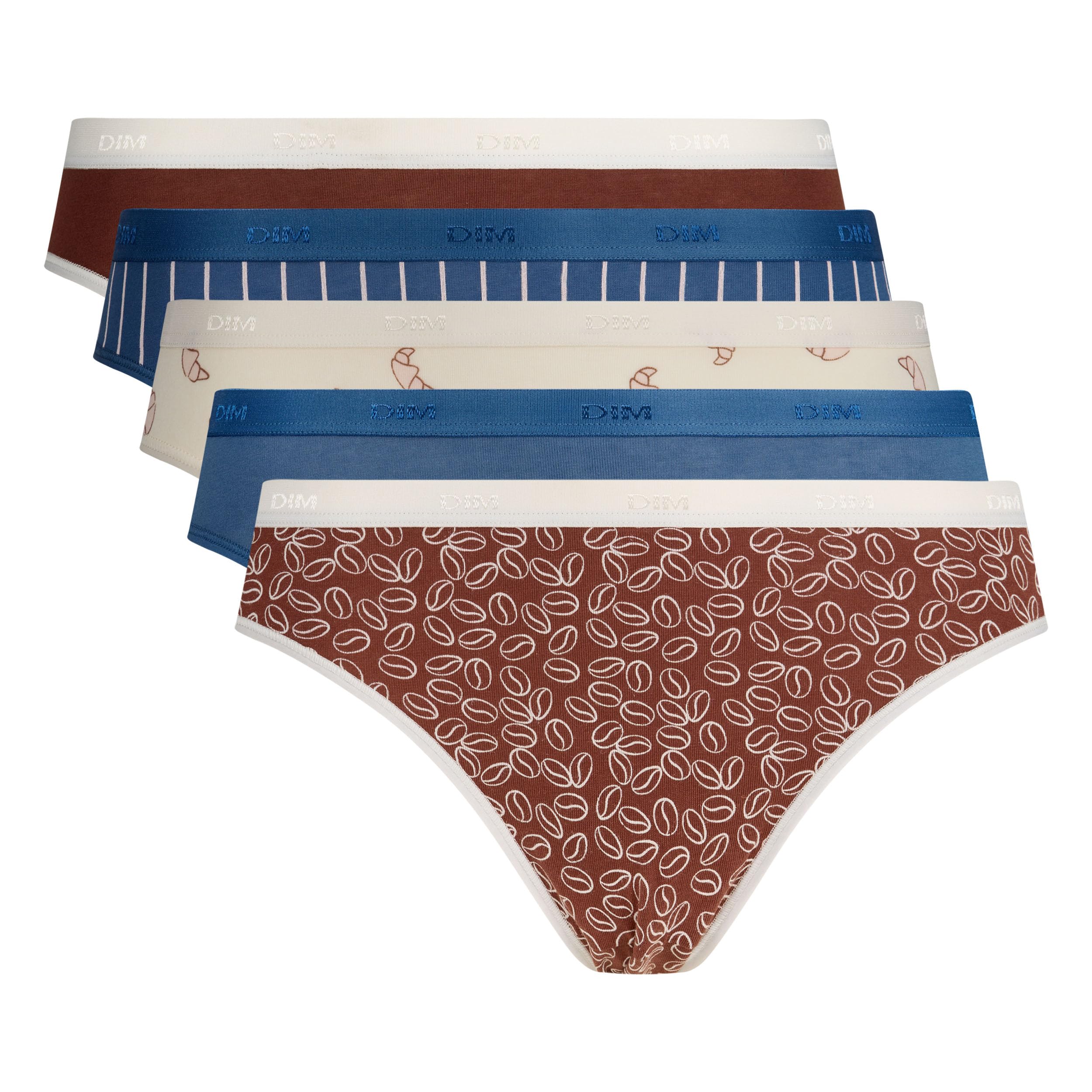 DIM Les Pockets x5 mutandine donna lot delice cafe cotone