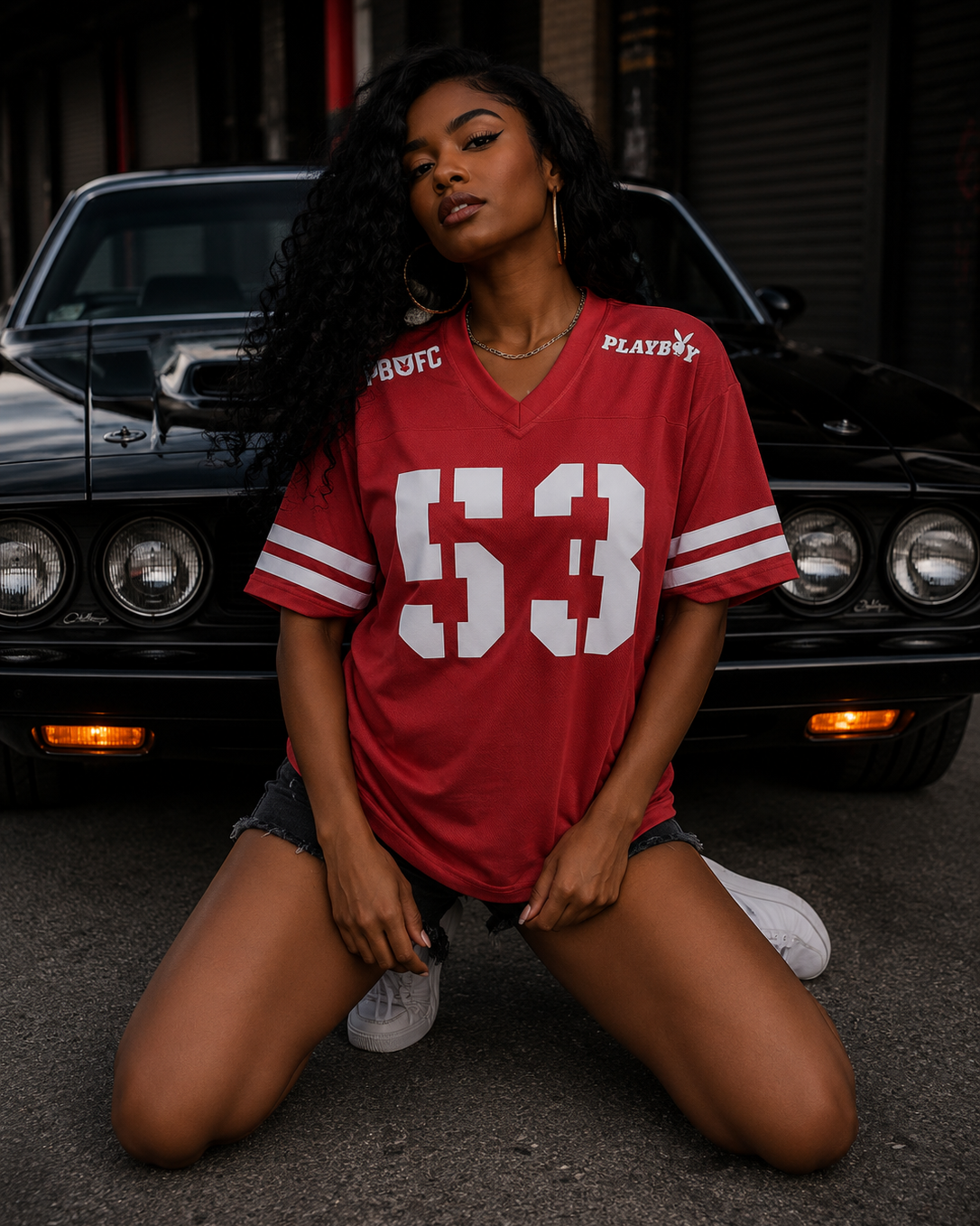 Playboy Varsity 53 maglia jersey rossa poliestere