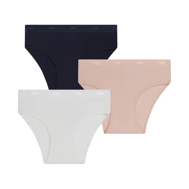 DIM Les Pockets Ecodim slip bambina x3 cotone