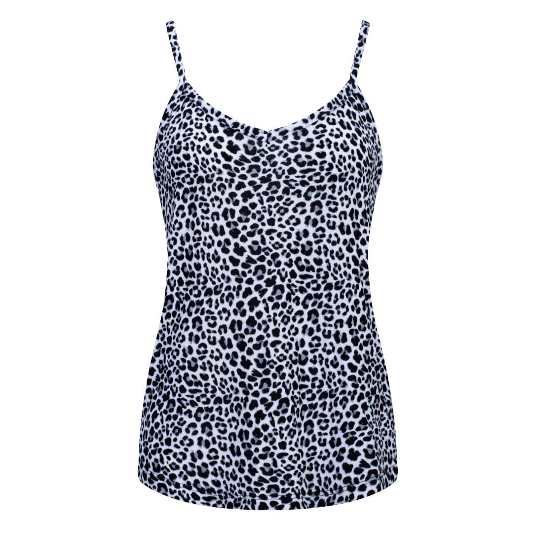 René Rofé Super Soft Pigiama 3 pezzi nero leopardato capri