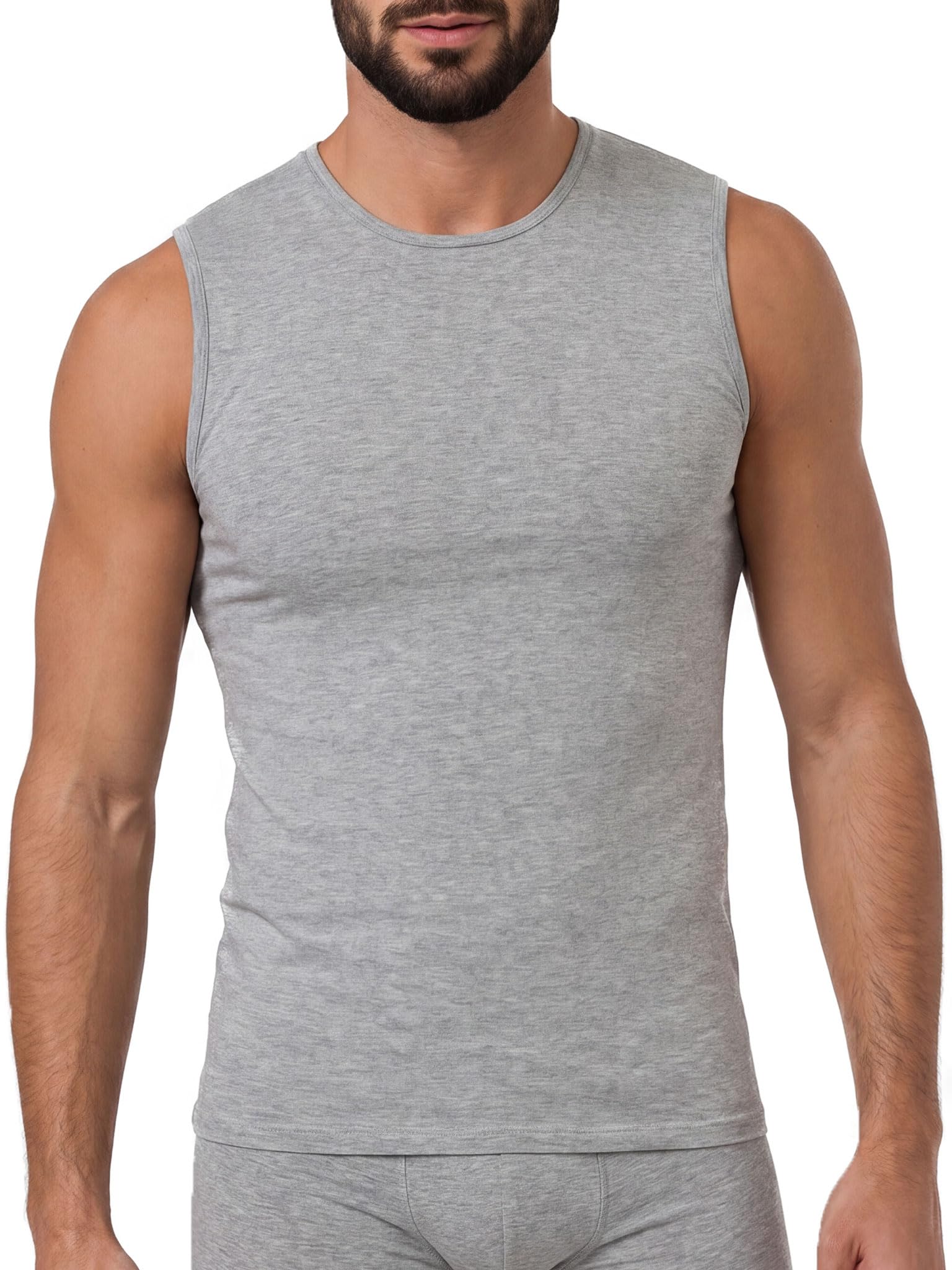 Egi 988 canotta uomo cotone spalla larga girocollo