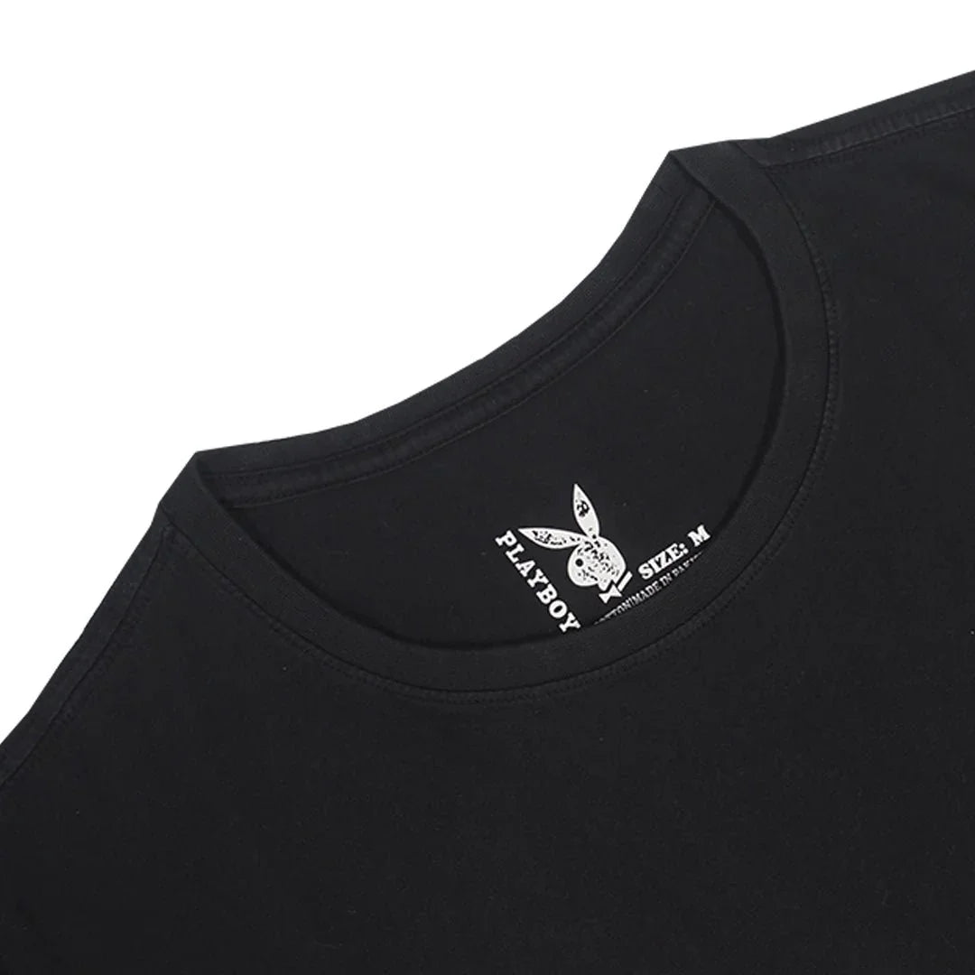 Playboy Lovers Pocket Tee t-shirt cotone nera