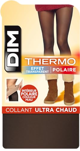 DIM collant pile donna L-XL 80D effetto trasparente caldo