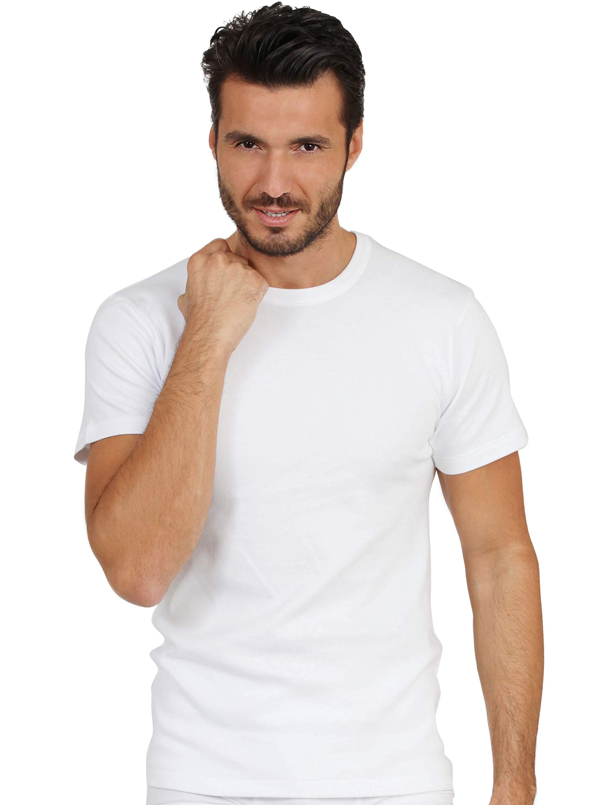 Egi 456 maglia termica uomo bianca lana manica corta