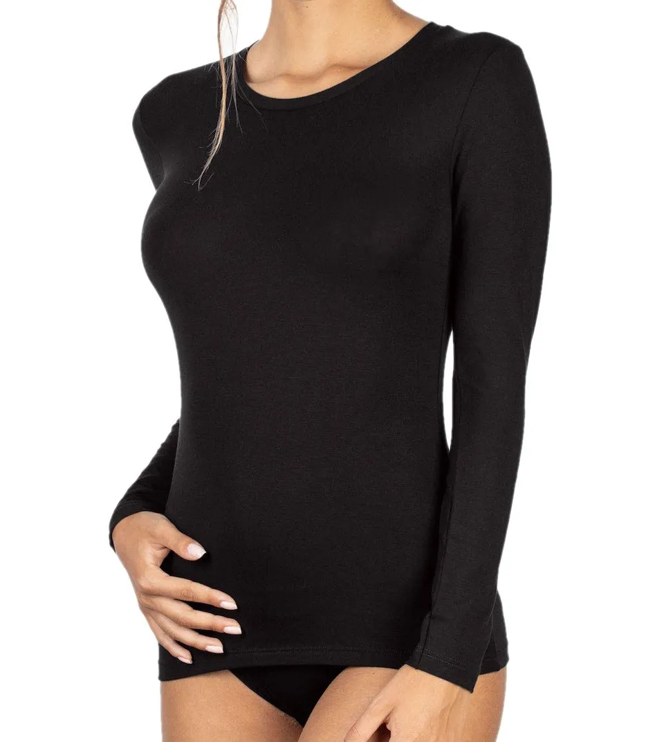 Egi T-Shirt Donna Manica Lunga Modal Cotone S-XL