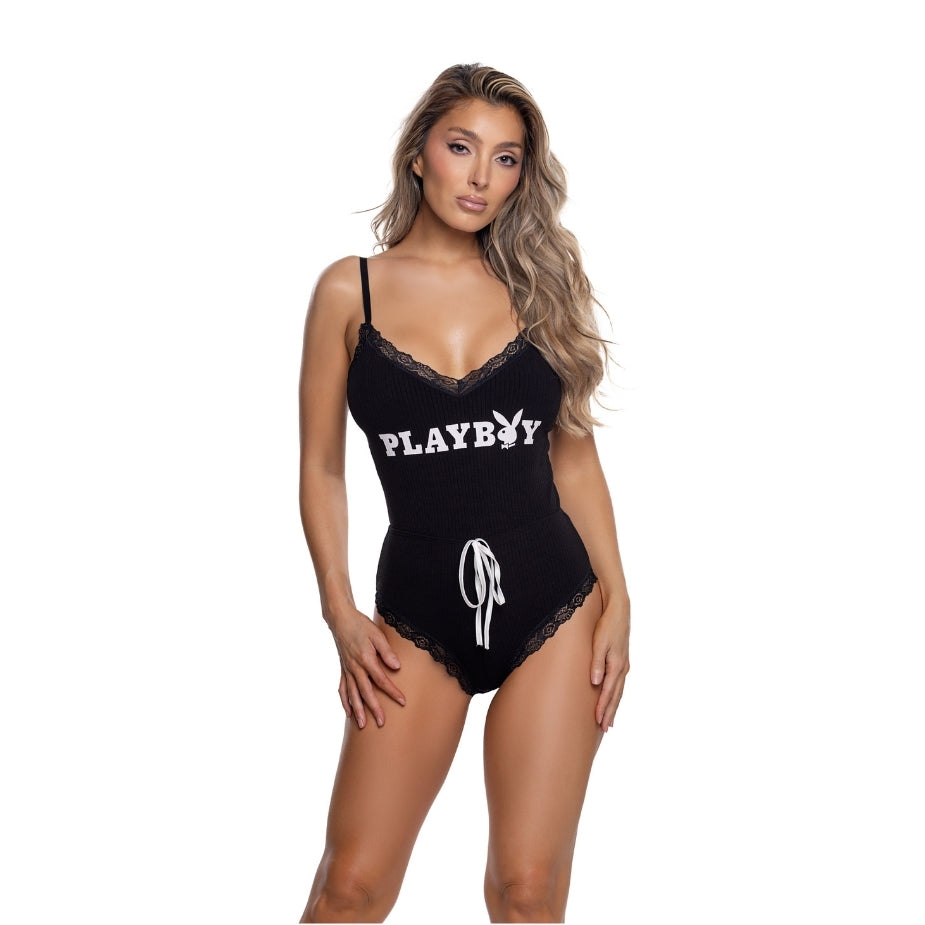 Playboy Comfy Bunny Romper tuta corta grigia modal