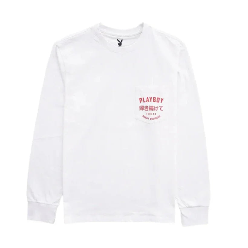 Playboy Tokyo maglia manica lunga nera cotone unisex