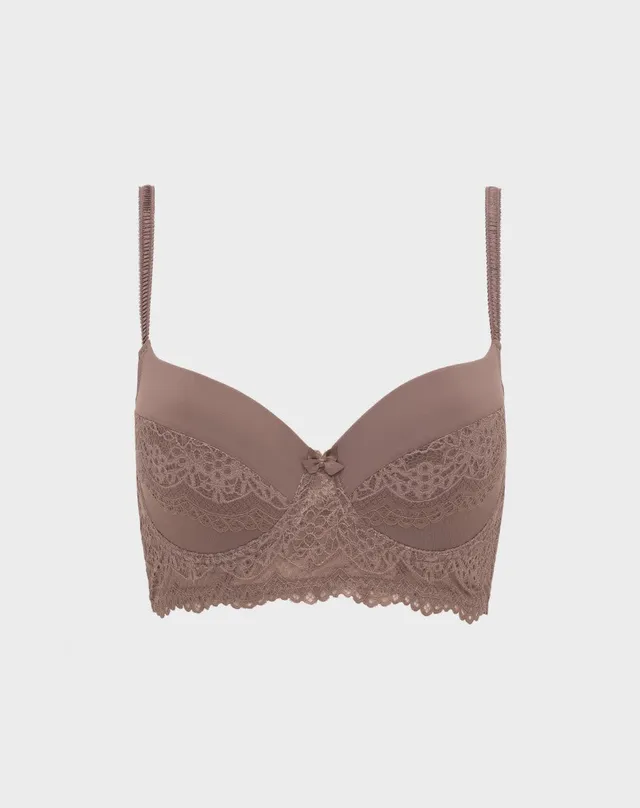 René Rofé Lace Longline Reggiseno 2 Pezzi in Pizzo