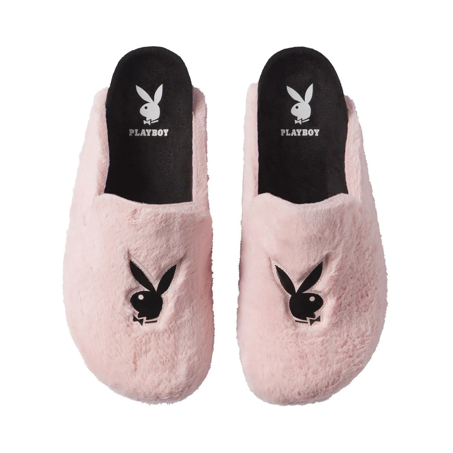 Playboy Fuzzy Slides ciabatte pelose bianche comfort