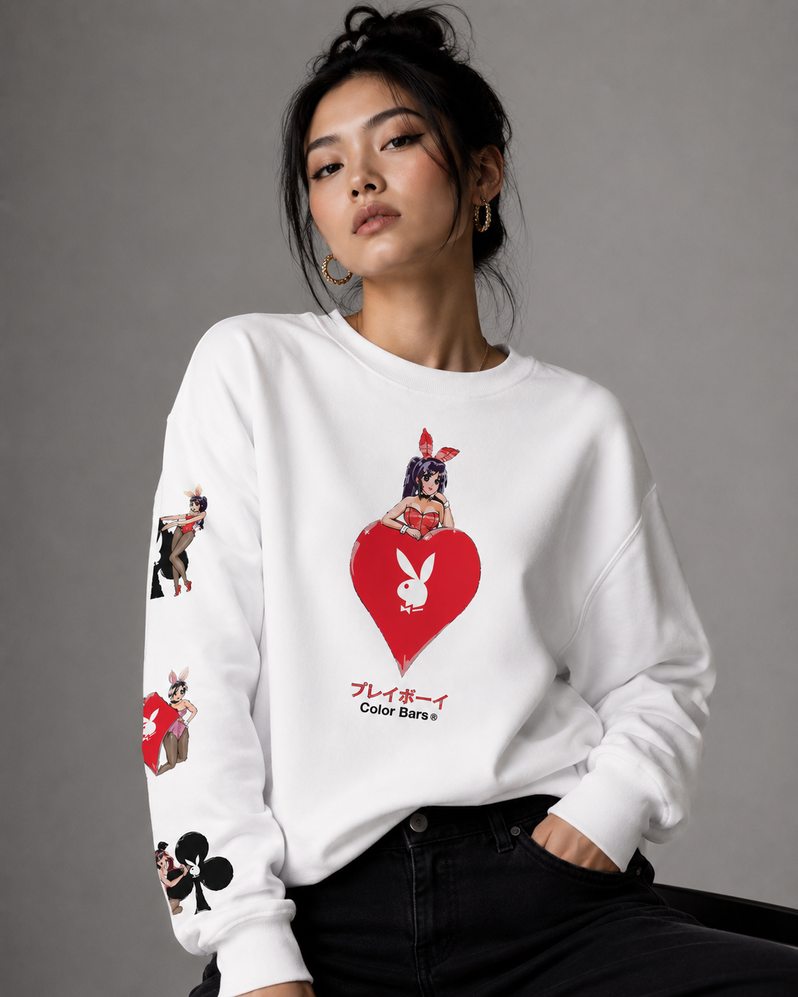 Playboy Ace of Hearts 3.0 Felpa Girocollo Unisex