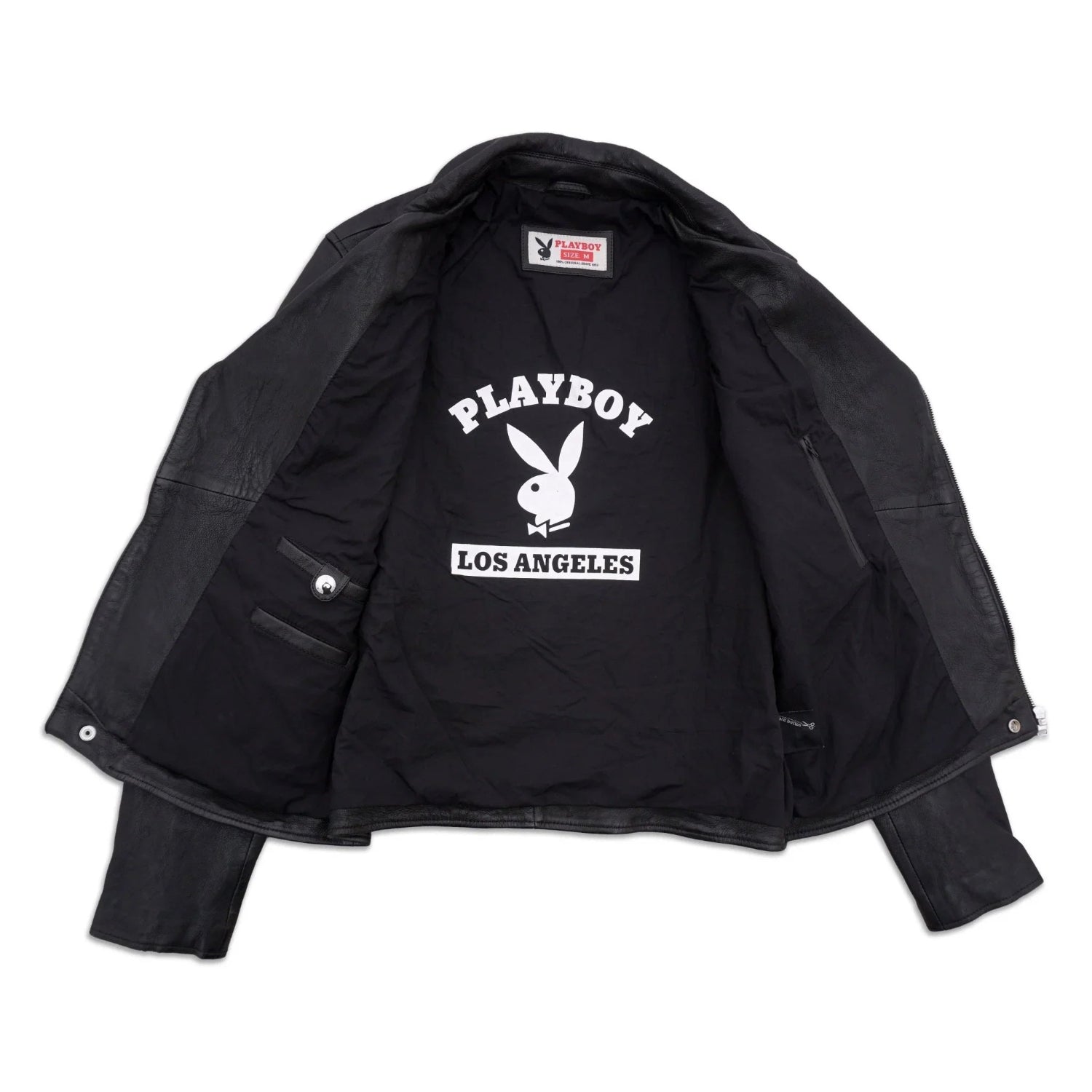 Playboy Olympe giacca uomo pelle nera agnello
