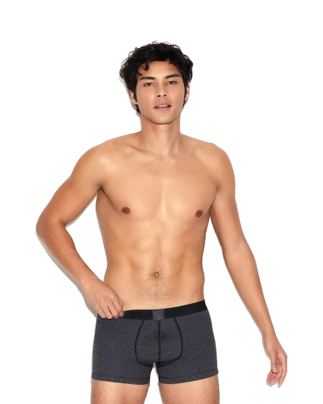 Playboy Essentials Rib Boxer storm modal elasticizzato
