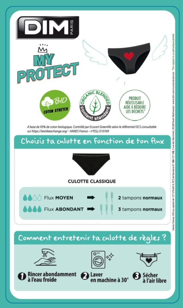 DIM Protect slip mestruale ragazza medio x2
