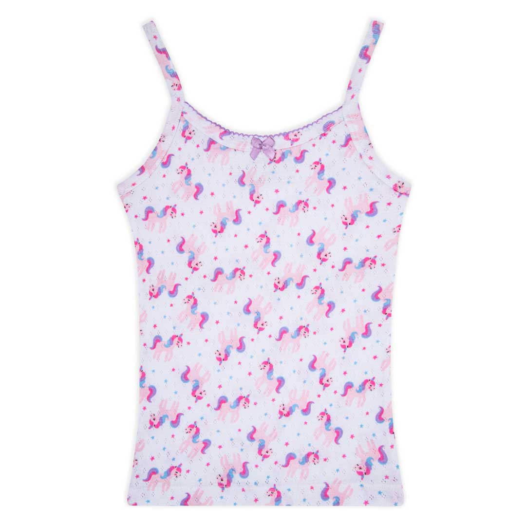 René Rofé 4 Pack Girls Camisoles canottiera cotone unicorno 2T