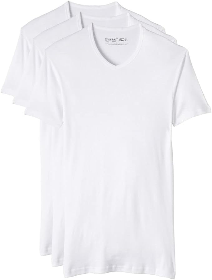 DIM Ecodim T-Shirt Scollo V Uomo Cotone Bianco M x3