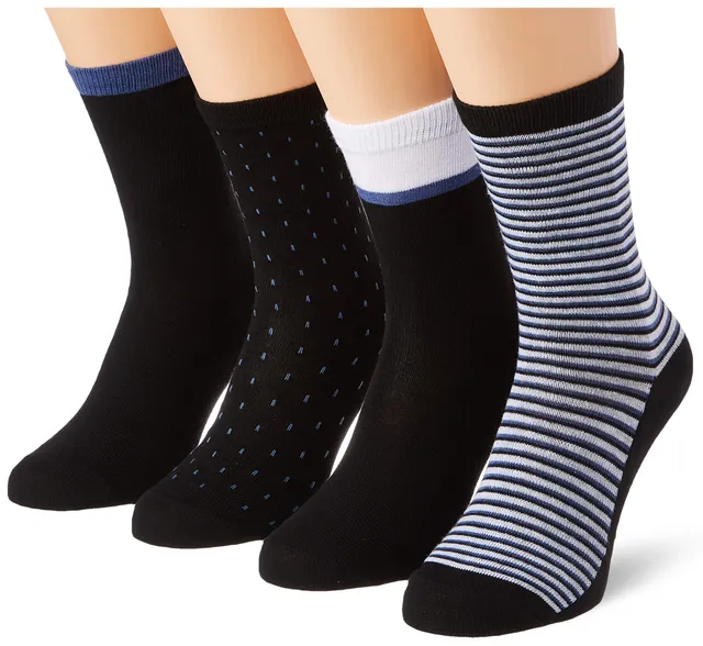 DIM Ecodim Style calze donna nero bianco blu 6 paia maglia sottile