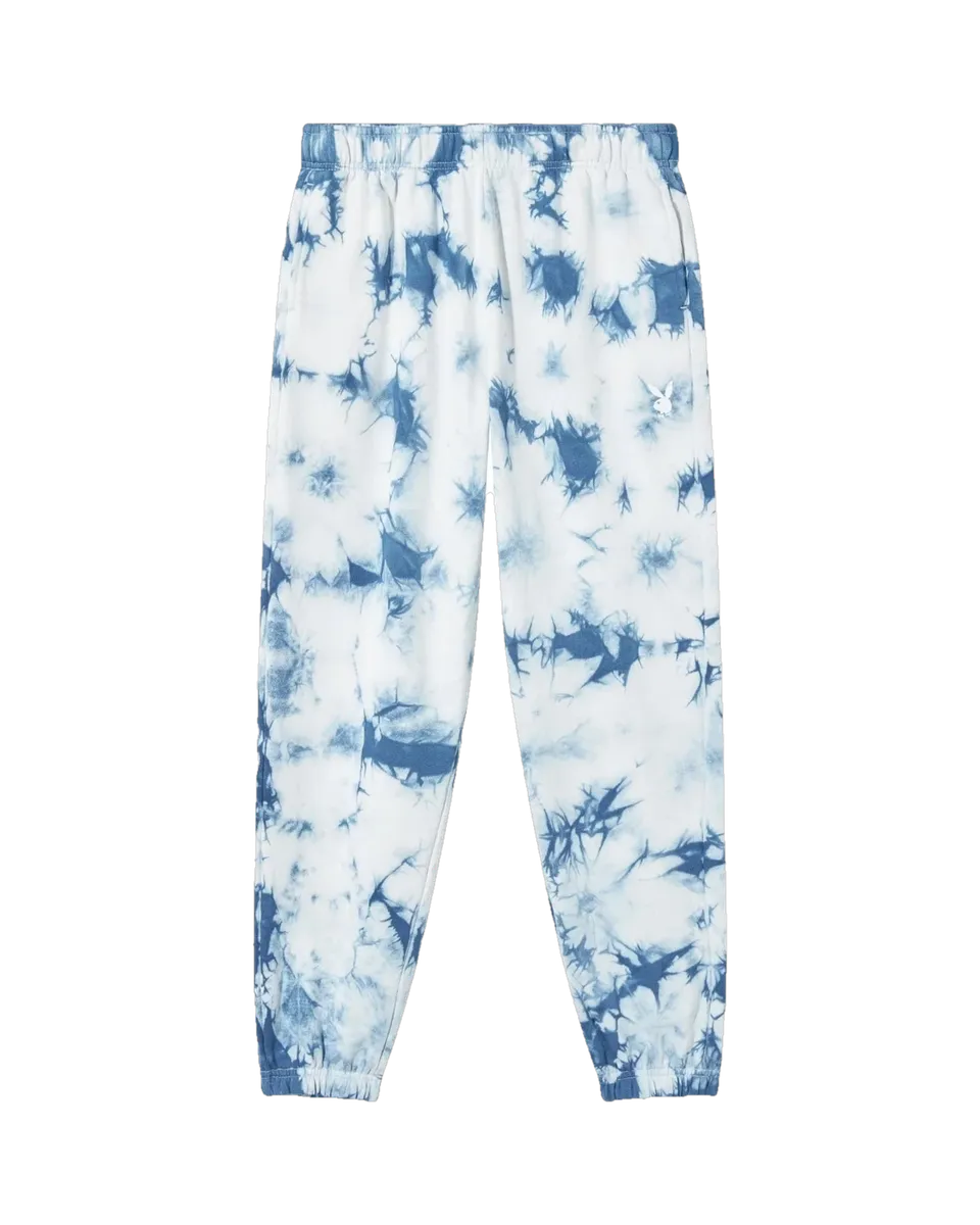 Playboy Crystal Tie-Dye Pantaloni tuta blu relaxed