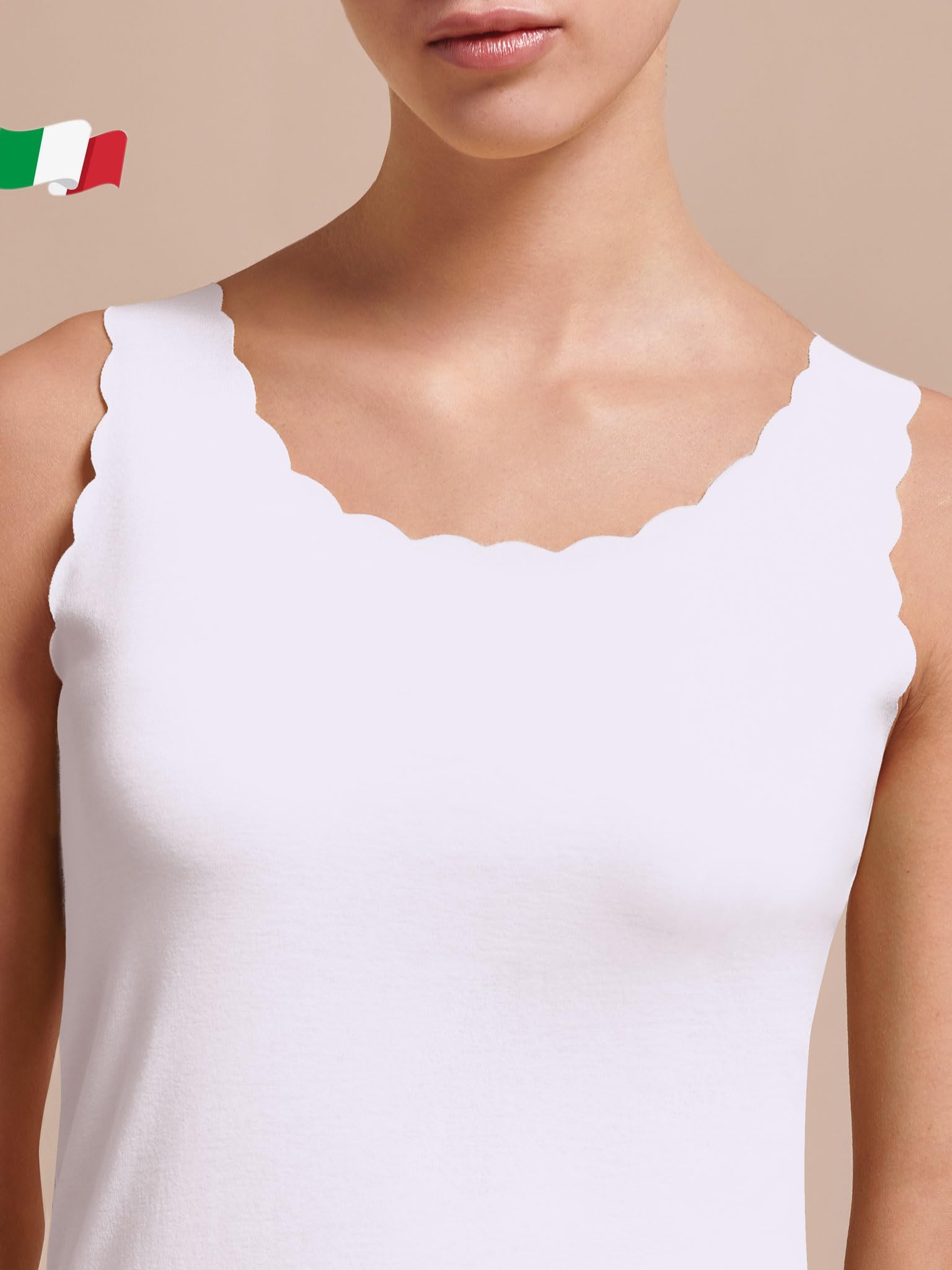 Egi 3132 canottiera donna bianco S-M cotone