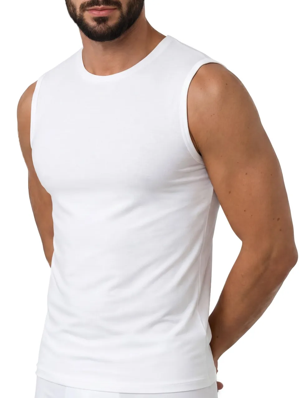 Egi 988 canotta uomo cotone spalla larga girocollo