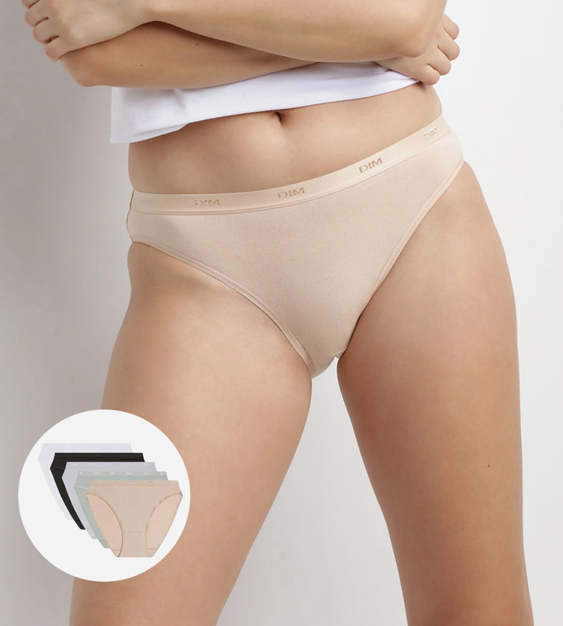 DIM Les Pockets Slip Donna 5 Pezzi Cotone Multicolore