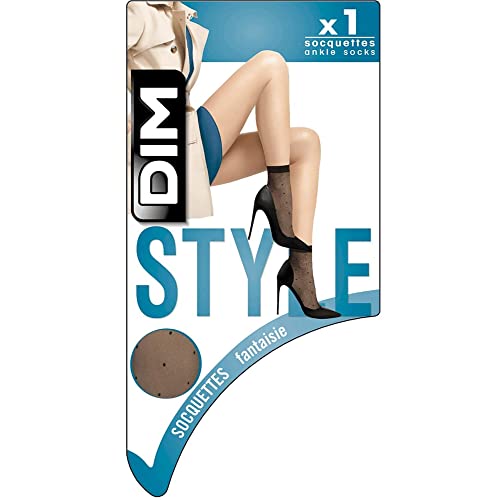 DIM Style Tobillero Plumetis calzini donna neri taglia unica velati