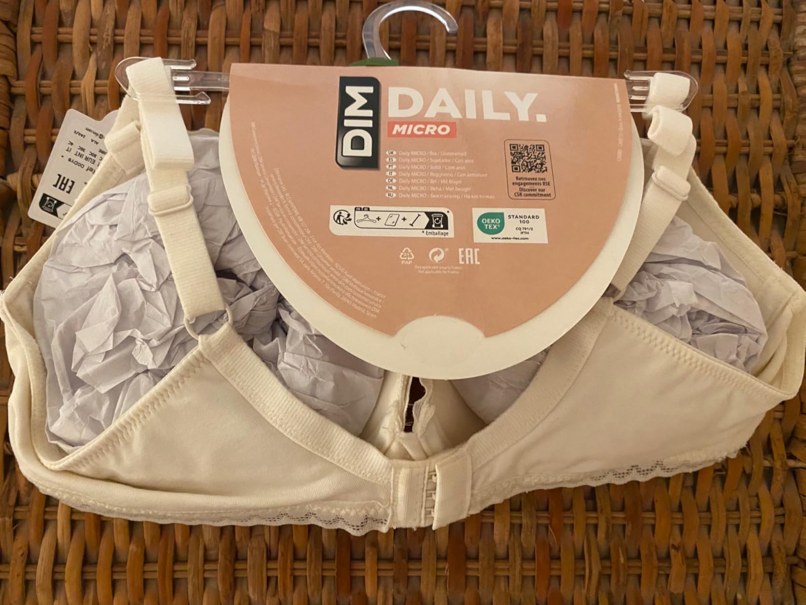 DIM Daily Coton reggiseno cotone con ferretto 5C