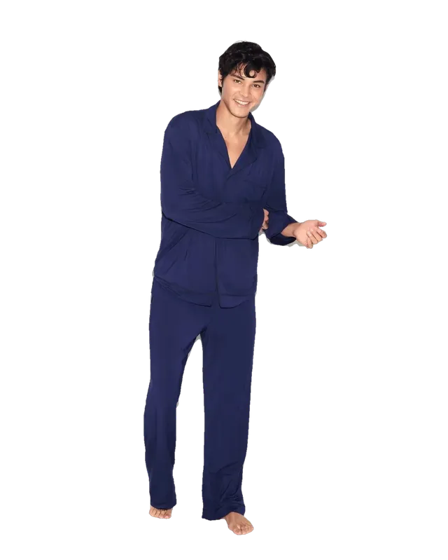 Playboy Classic Sleep Set pigiama uomo blu modal