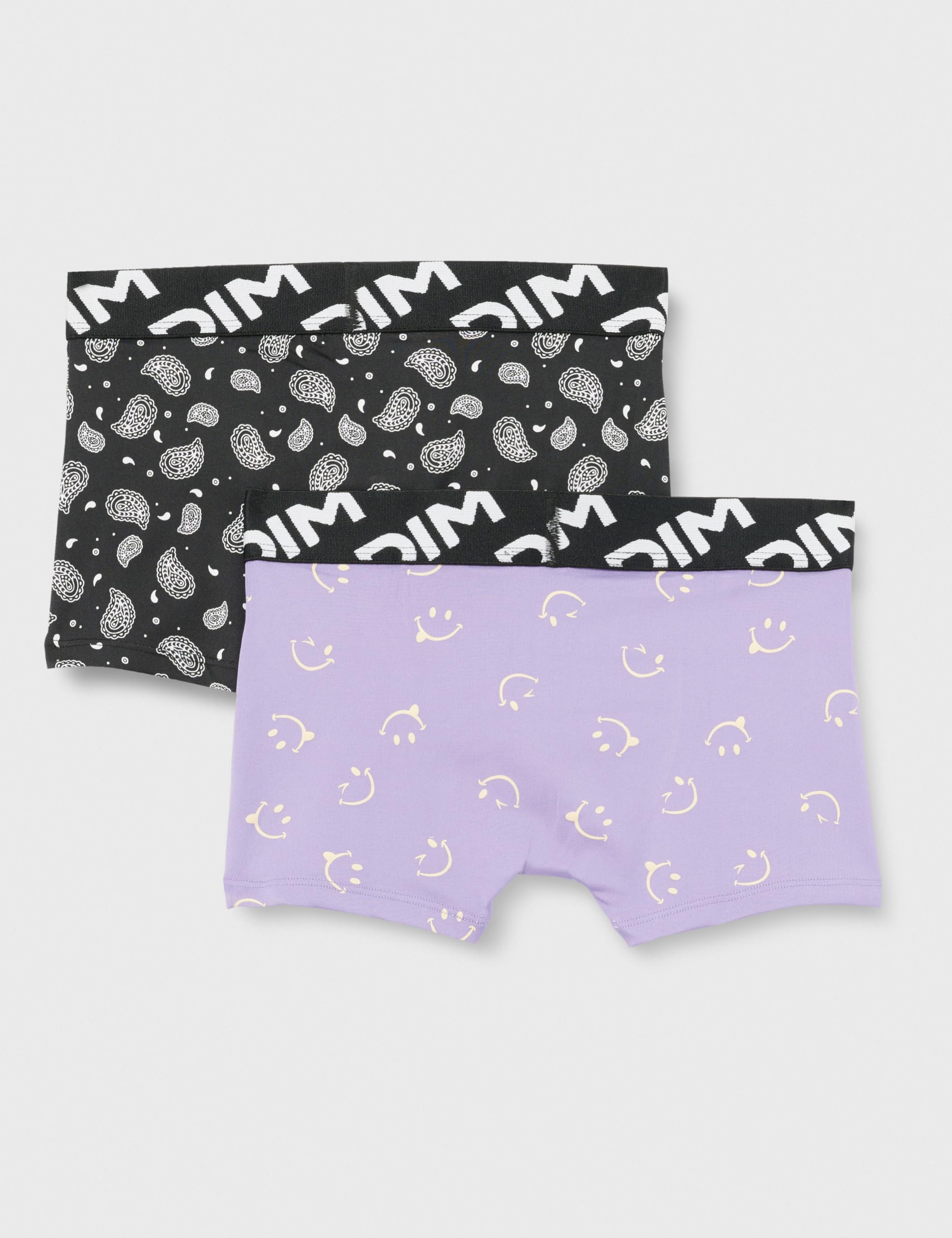 DIM Micro boxer bambino microfibra pacco da 2 nero riciclata