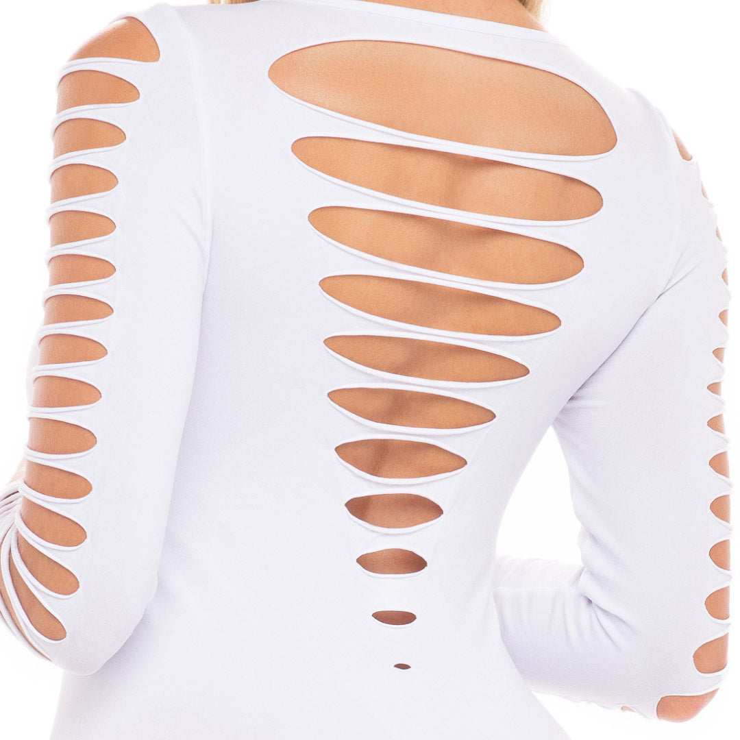 René Rofé Bold Babe vestito sexy nero maniche lunghe taglia unica