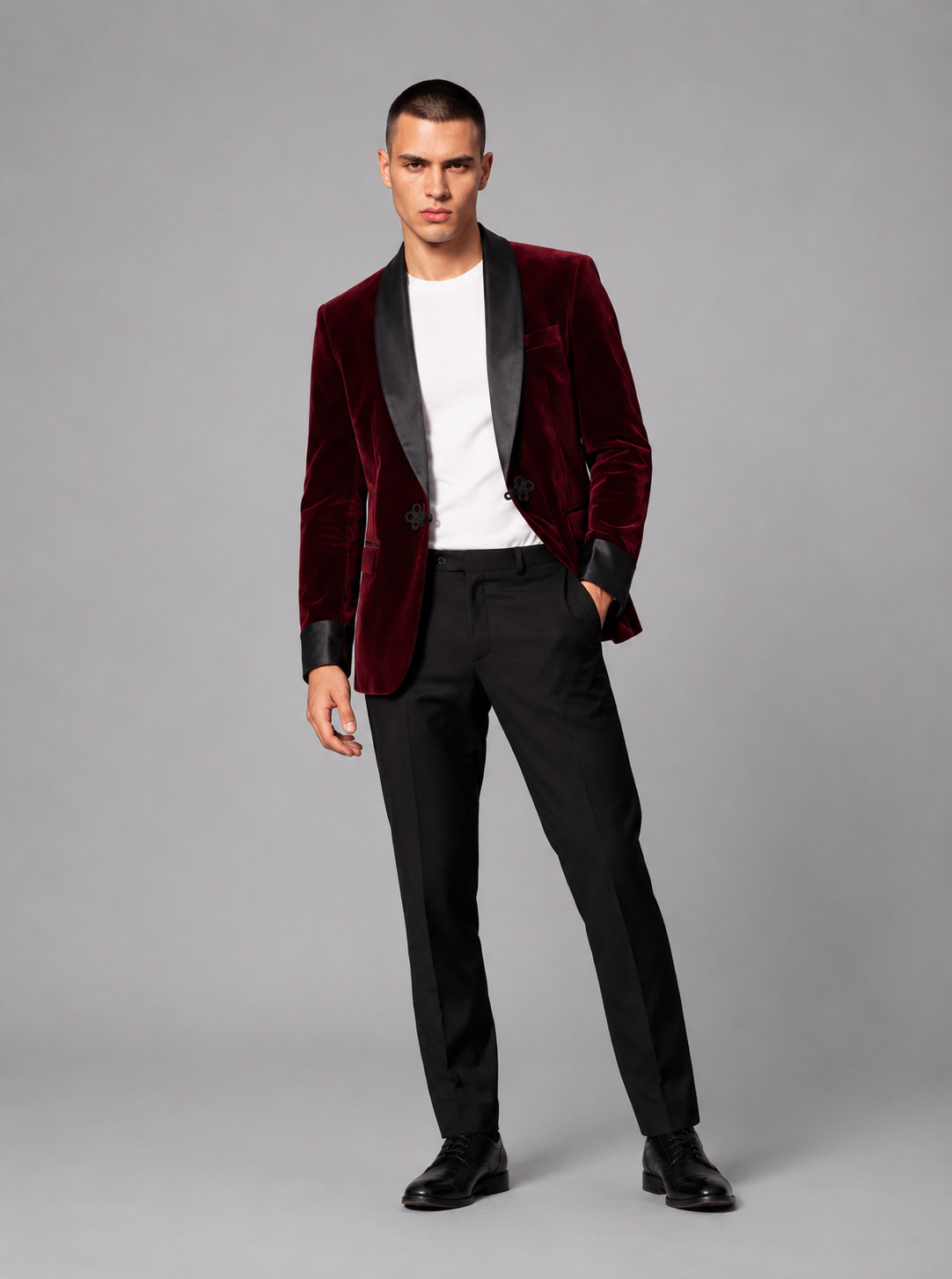 Playboy Smoke Lounge Gent giacca costume velluto bordeaux