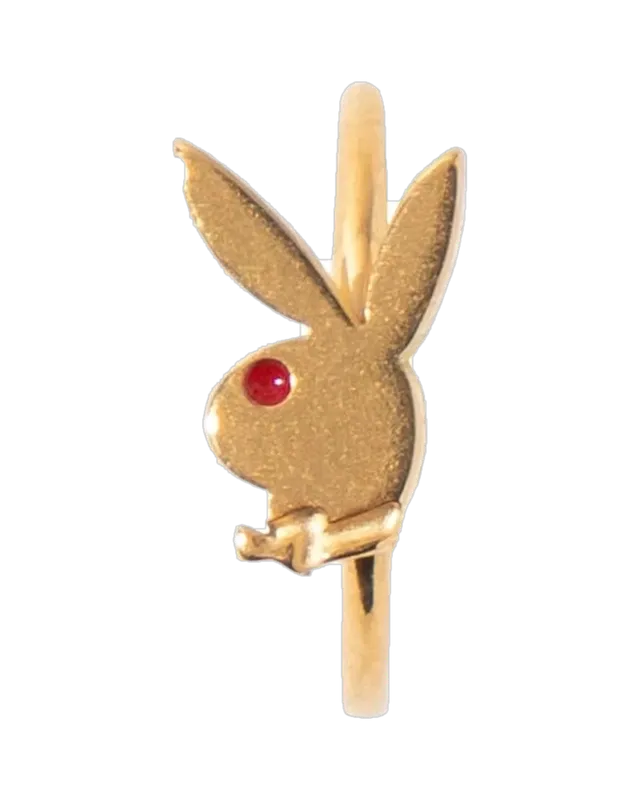 Playboy Rabbit Head anello naso acciaio