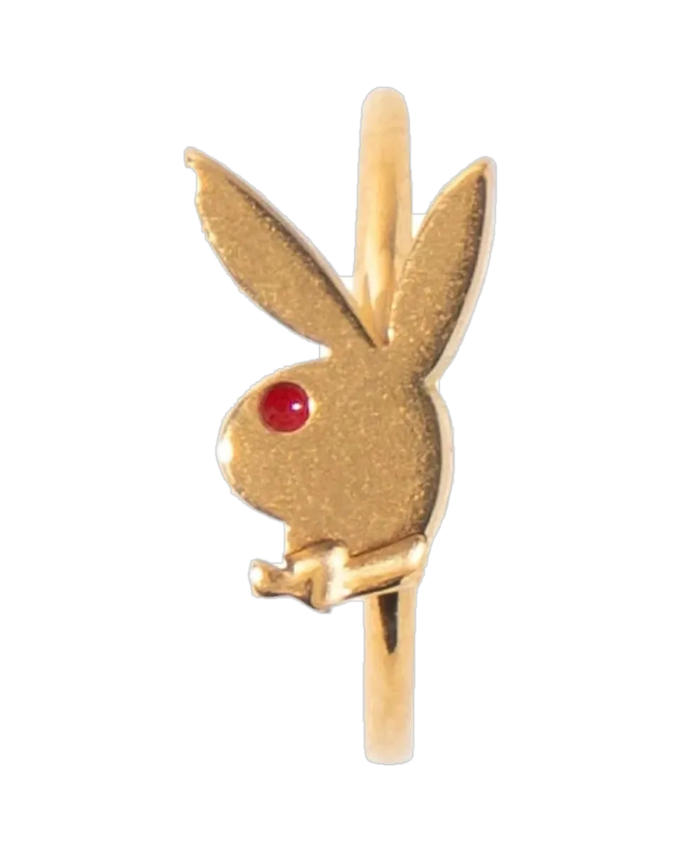 Playboy Rabbit Head anello naso acciaio