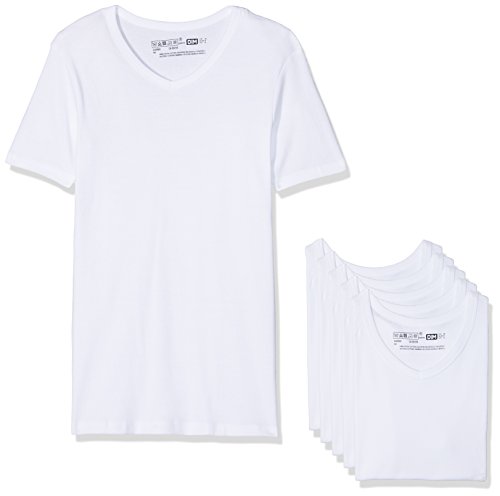 DIM Ecodim T-Shirt Scollo V Uomo Cotone x6 Bianco
