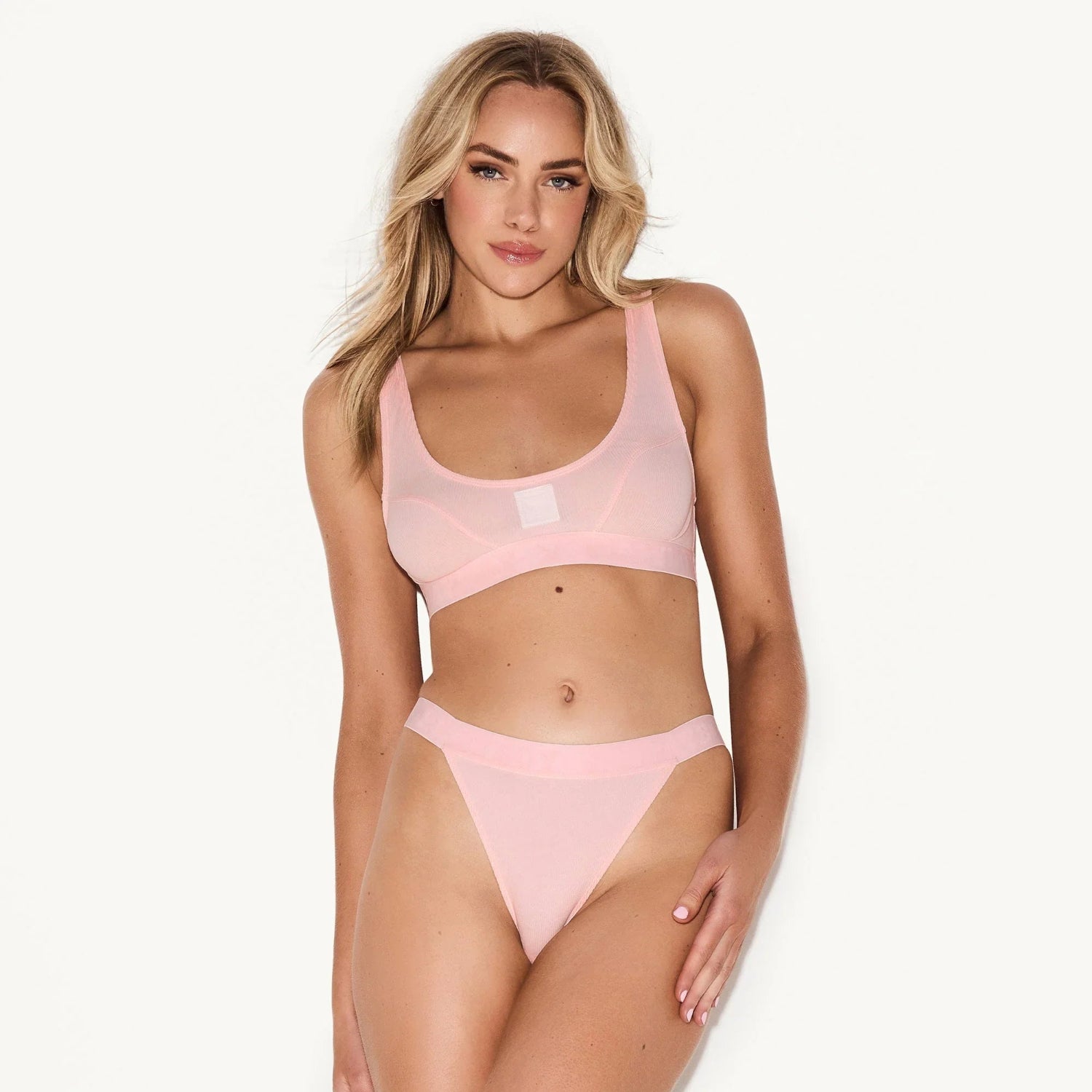 Playboy Essentials Rib perizoma rosa modal