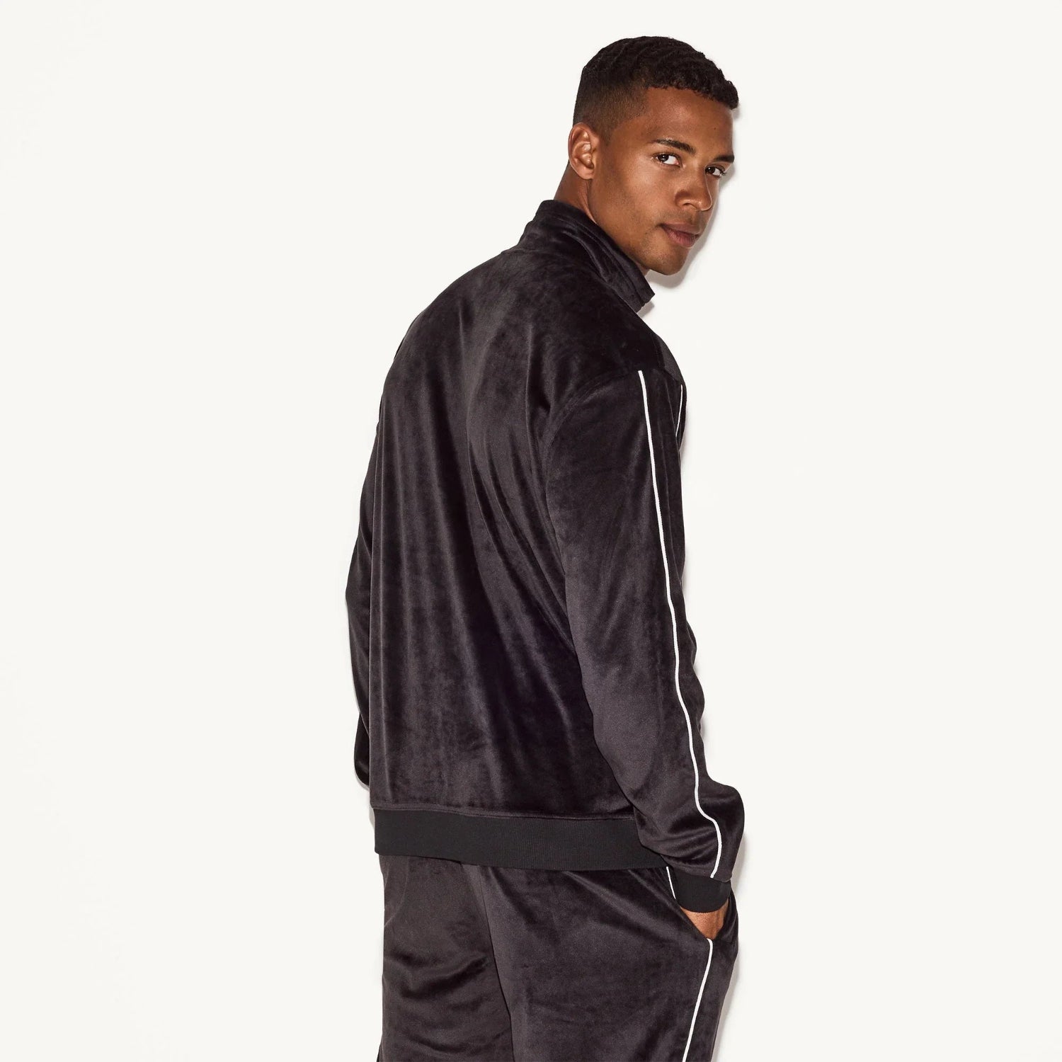 Playboy Track Velour giacca uomo blu navy