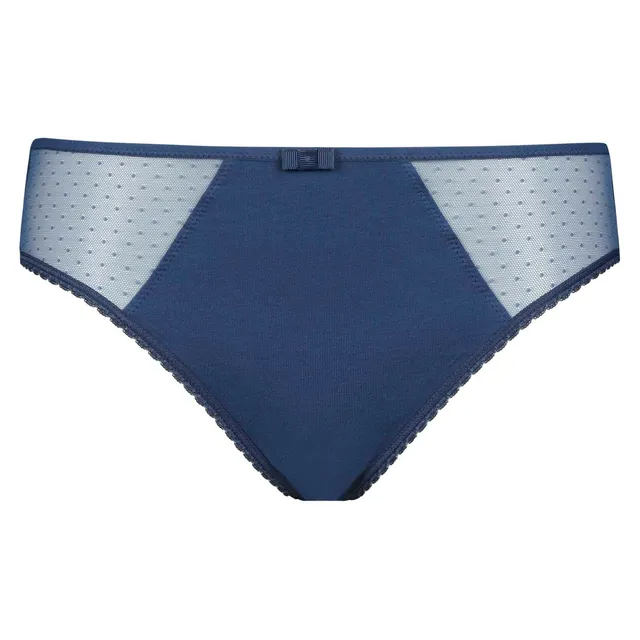 DIM Generous slip donna cotone bio XS blu senza cuciture