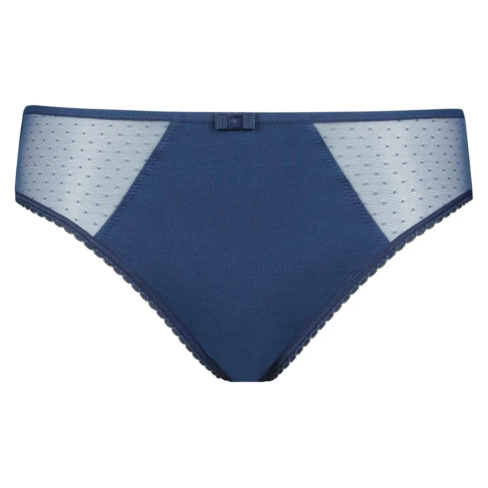 DIM Generous slip donna cotone bio XS blu senza cuciture