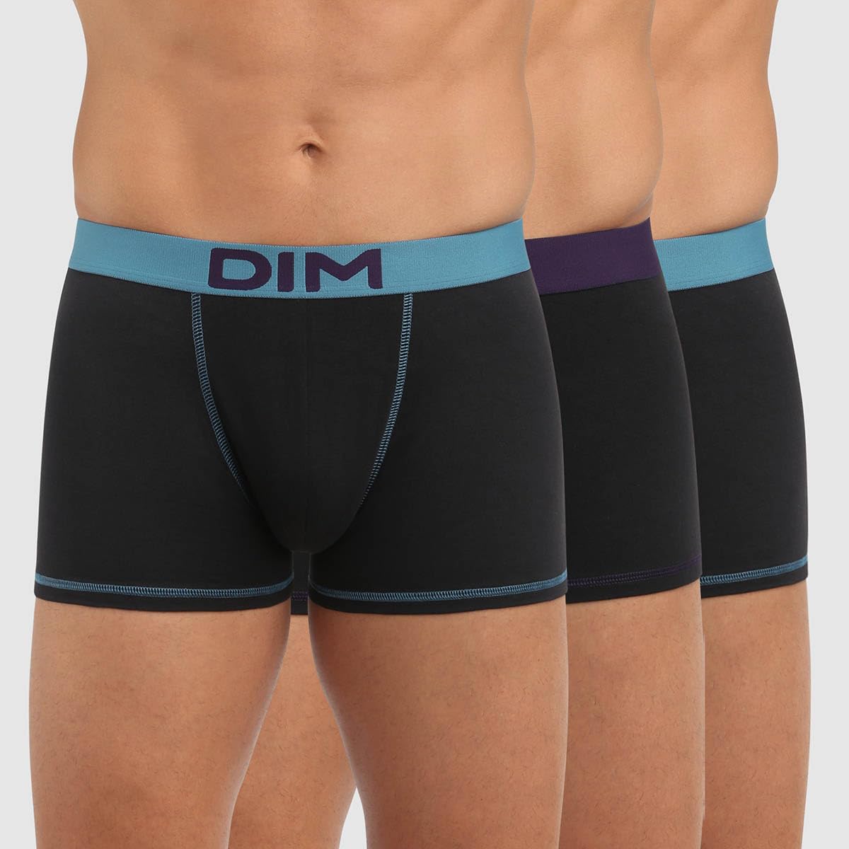 DIM Mix & Colors Boxer Corti Uomo S x3 Cotone Elasticizzato