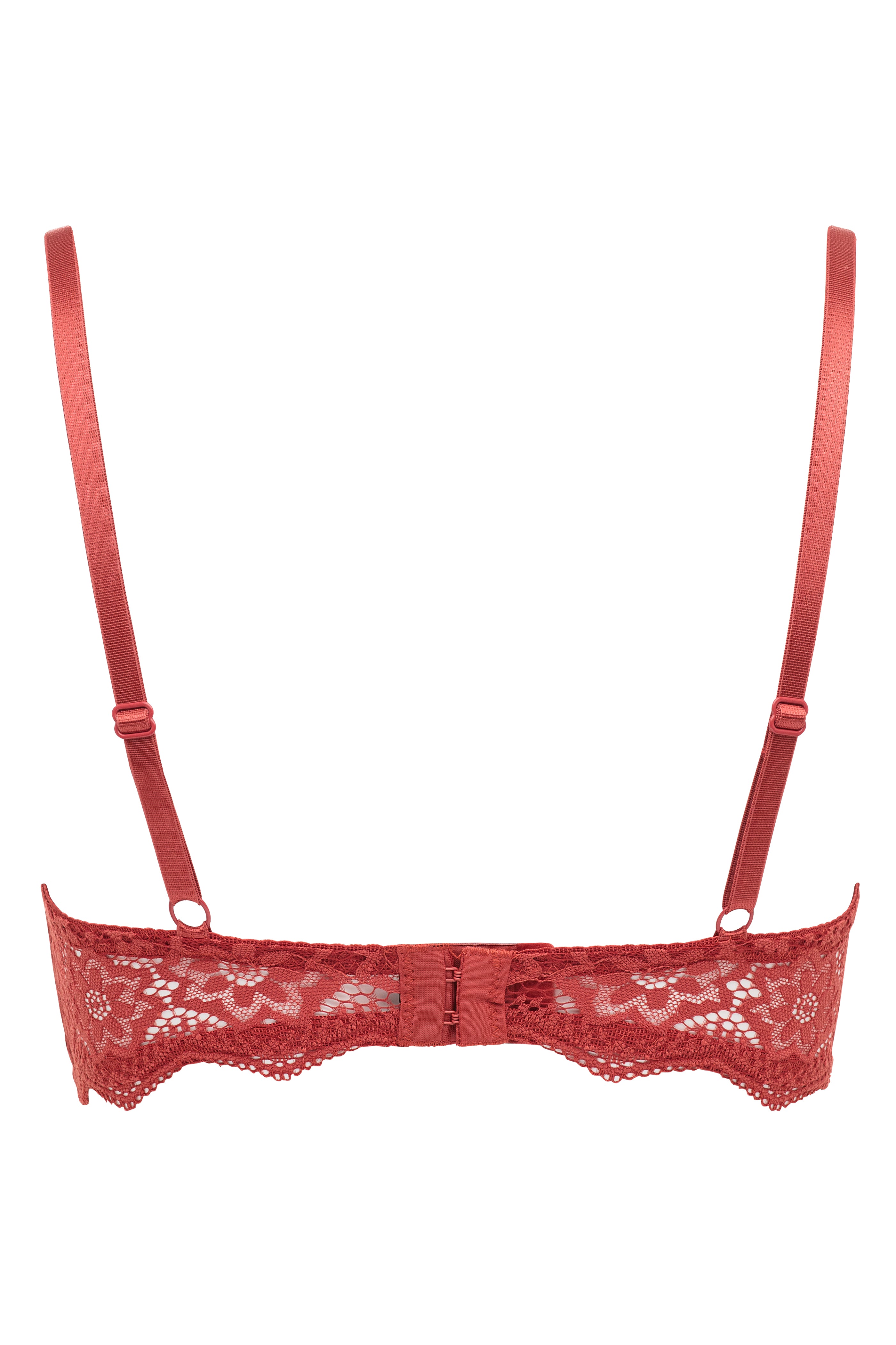 René Rofé Lace Push Up reggiseno pizzo 2 pezzi nero rosso