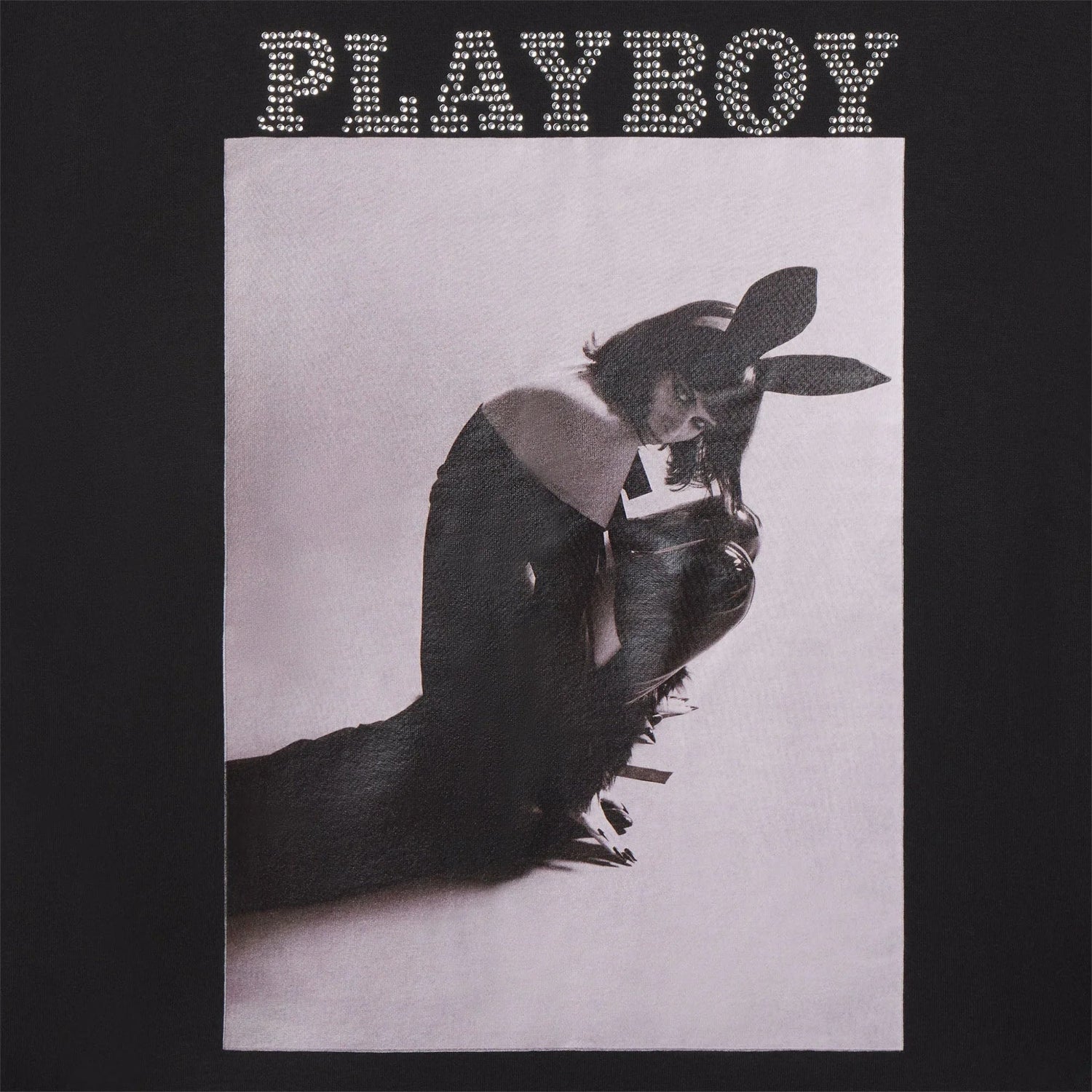 Playboy Carolina Ballesteros felpa girocollo nera oversize