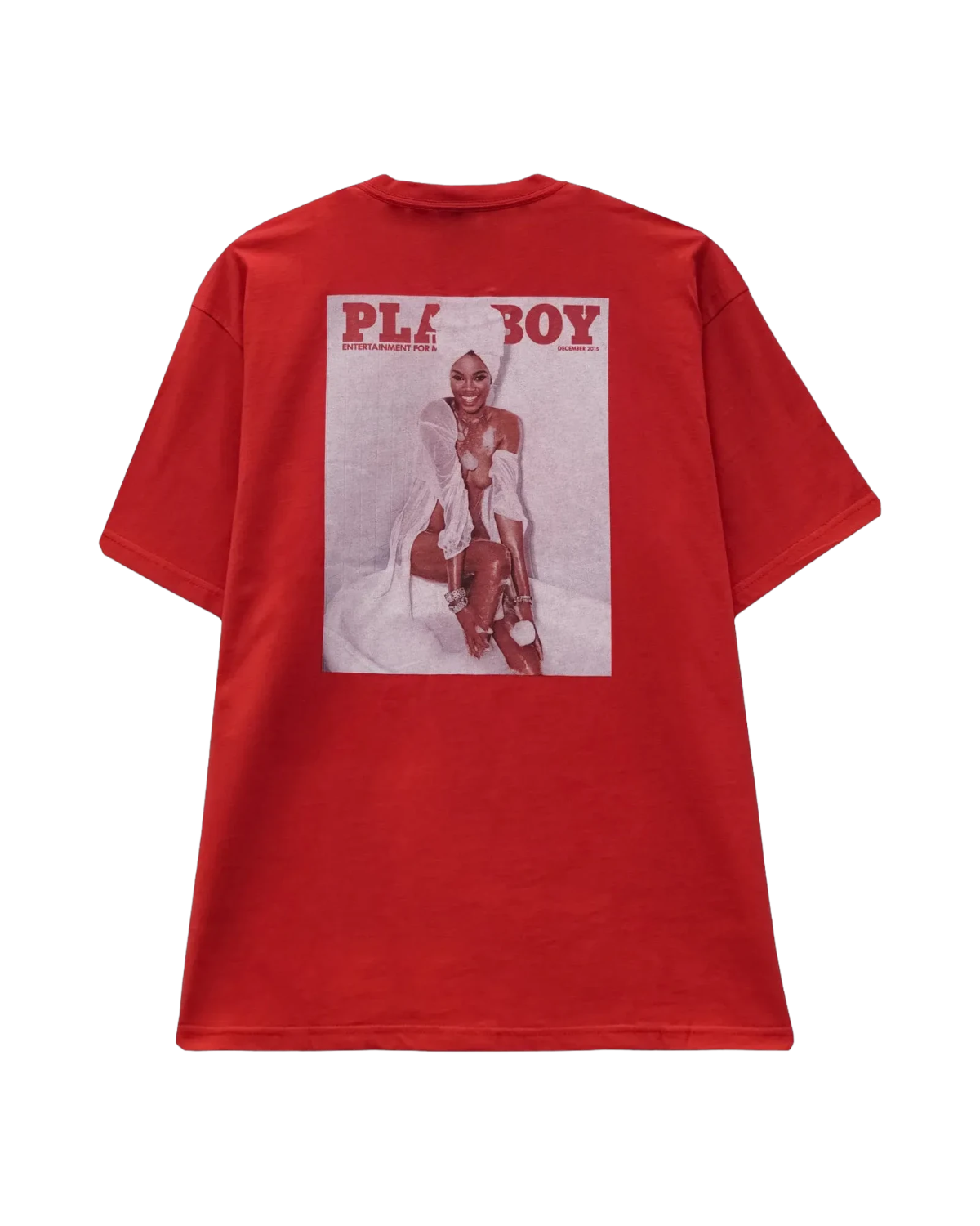 Playboy Eugena Cover t-shirt rossa cotone stampa retro