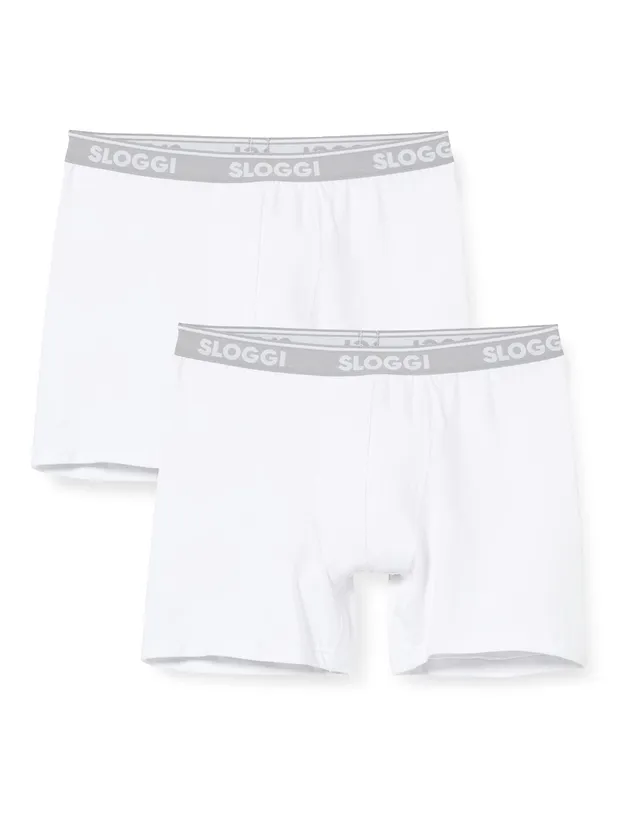 Sloggi Go ABC boxer uomo bianco x2 cotone