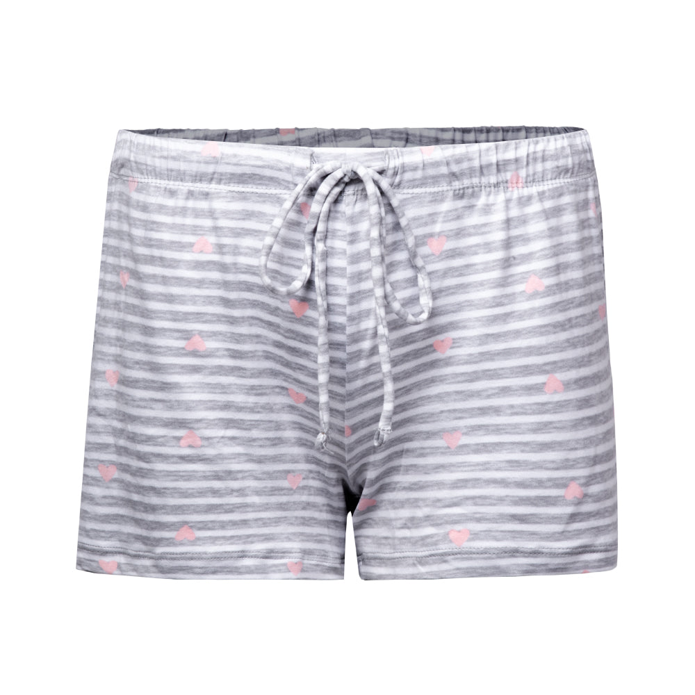 René Rofé Yummy Butter Soft shorts pigiama 4 pezzi nero righe