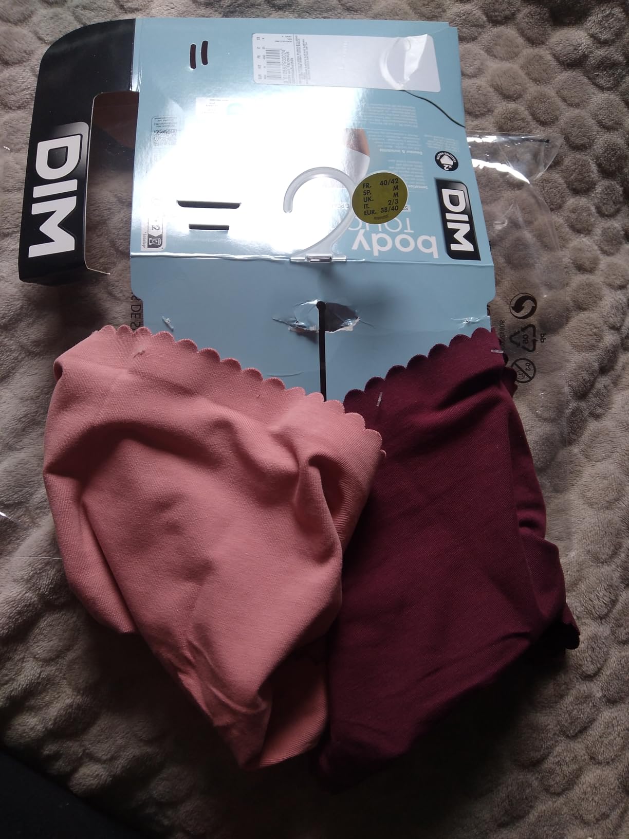 DIM Body Touch Easy bikini donna x2 rosa vita alta cotone