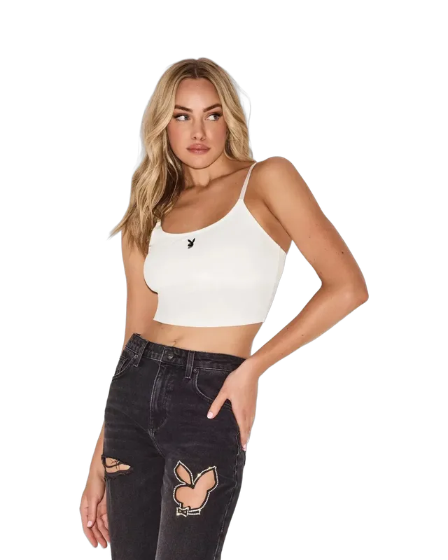 Playboy Essentials Modal canotta bianca spalline